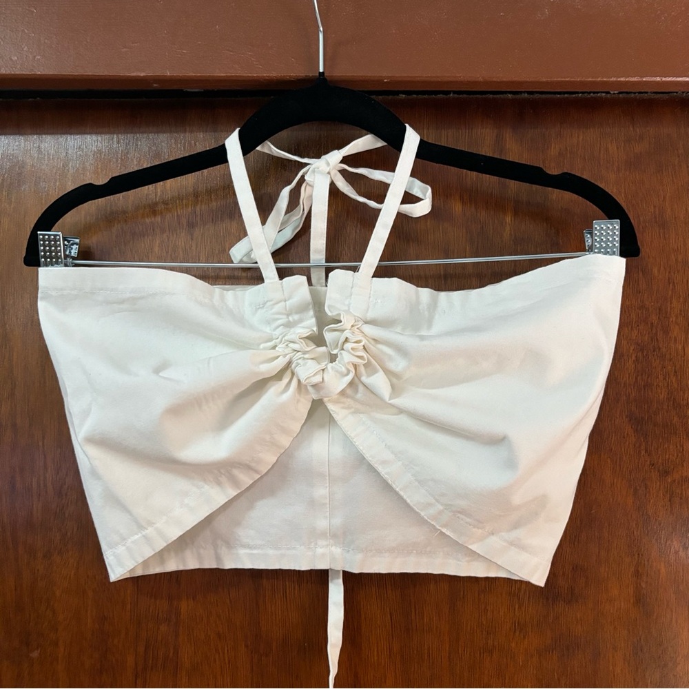 Intimately Free People Summer of Love White Convertible Top Halter Bra size M